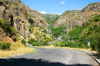 Royalty Free Photo of a Road to the Geghard Monastery in Armenia