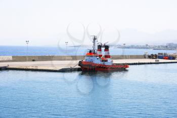 Royalty Free Photo of a Boat in the Kyrenia Port
