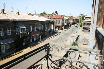 Royalty Free Photo of an Old Town Street in Gyumri, Armenia