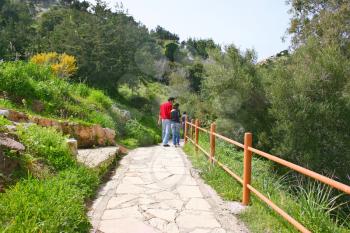 Royalty Free Photo of a Path to The Baths of Aphrodite in Akamas, Cyprus
