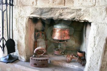 Royalty Free Photo of a Vintage Fireplace