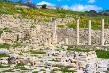 Royalty Free Photo of Temple Ruins in Amathus, Cyprus