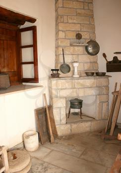 Royalty Free Photo of an Old Village House Interior