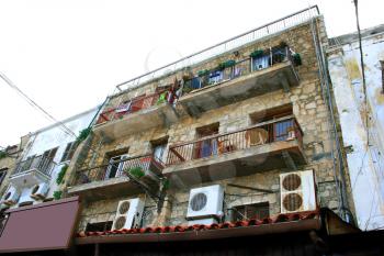 Royalty Free Photo of Old Houses in Kyrenia, Northern Cyprus