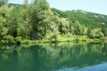 Royalty Free Photo of a Lake in Jermuk, Armenia