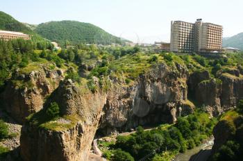 Royalty Free Photo of a Mountain City in Jermuk, Armenia