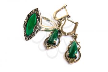 Royalty Free Photo of Earrings and a Ring