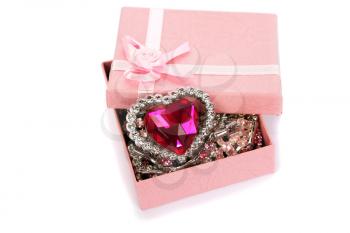 Royalty Free Photo of a Gift Box With Jewelry