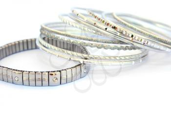 Royalty Free Photo of Silver Bracelets