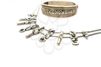 Royalty Free Photo of a Necklace and Bracelet