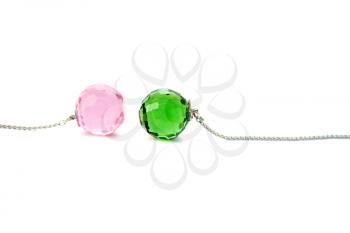 Royalty Free Photo of Pink and Green Beads