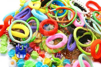 Royalty Free Photo of Hair Clips and Elastics