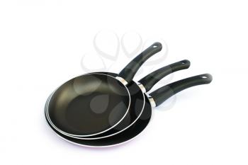 Royalty Free Photo of Three Frying Pans