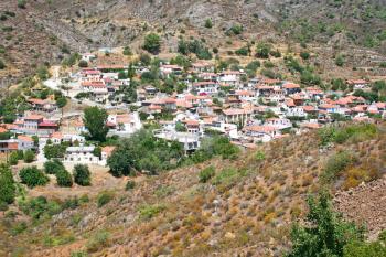 Royalty Free Photo of a Village in the Cyprus Mountains