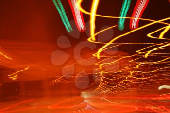 Royalty Free Photo of Abstract Lights in a Tunnel