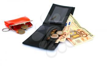 Royalty Free Photo of Money in Wallets