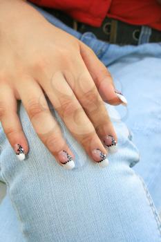 Royalty Free Photo of a Woman's Manicure