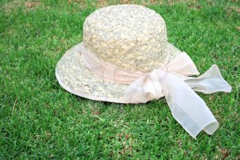 Royalty Free Photo of a Hat on Grass