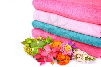 Royalty Free Photo of a Stack of Clean Towels
