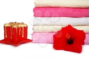 Royalty Free Photo of a Stack of Towels