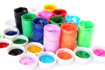 Royalty Free Photo of Bottles of Paint