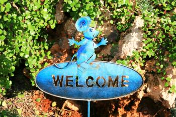 Royalty Free Photo of a Welcome Sign