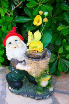 Royalty Free Photo of a Gnome Flower Pot
