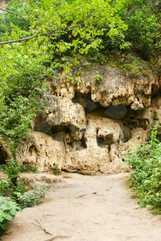 Royalty Free Photo of Caves at the Devils Bridge in Armenia