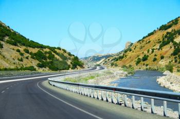 Royalty Free Photo of a Mountain Road in Turkey