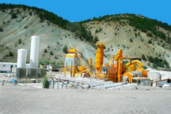 Royalty Free Photo of Movable Concrete Mixer Plants in Turkey