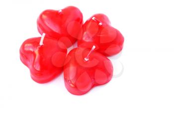 Royalty Free Photo of Heart Shaped Candles