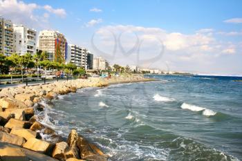 Royalty Free Photo of a Public Beach in Limassol, Cyprus