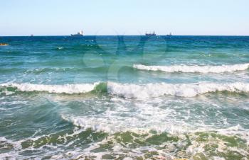 Royalty Free Photo of Ships in the Ocean