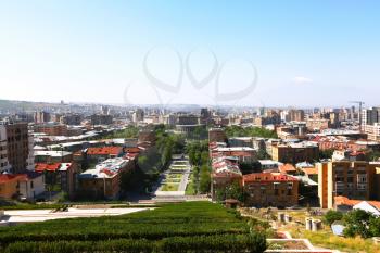 Royalty Free Photo of an Aerial View of Yerevan City