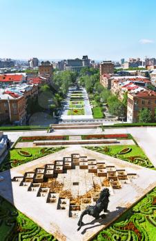 Royalty Free Photo of an Aerial View of Yerevan, Armenia
