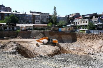 Royalty Free Photo of a Construction Site in Yerevan, Armenia