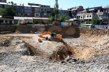 Royalty Free Photo of a Construction Site in Yerevan, Armenia