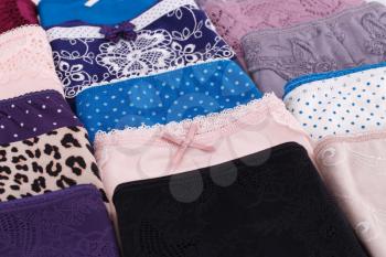Colorful panties closeup picture.
