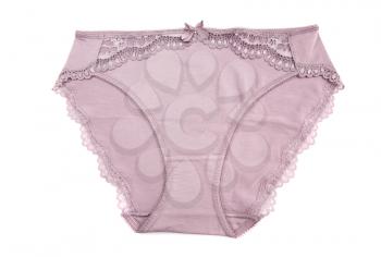 Pink panties isolated on white background.