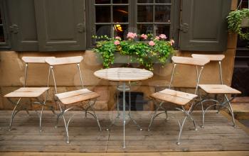 Outdoor cafe in Gamla Stan, Stockholm.