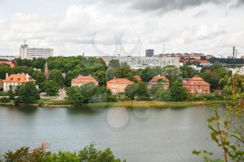 Stockholm city view from Djurgarden island.