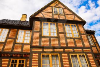 Traditional old house in Oslo, Norway.