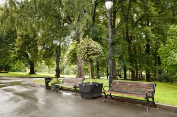 The Royal Palace park in Oslo, Norway.