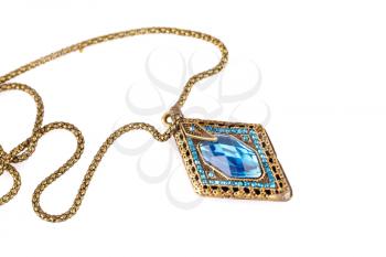 Ancient style necklace isolated on a white background.
