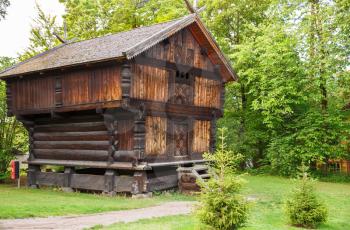Traditional old wooden house in Oslo, Norway.