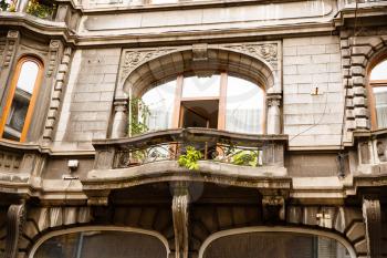 Old balcony in Dinant, Belgium.