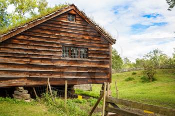 Traditional old wooden farm house in Oslo, Norway.