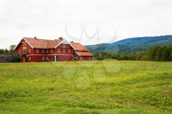Big house in Norway village.