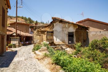 Old houses in Kakopetria village, Cyprus.