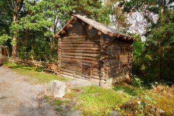 Rural scene at Skansen, the first open-air museum and zoo, located on the island Djurgarden in Stockholm, Sweden.